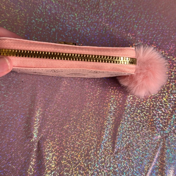Pink Faux Leather Pompom wallet NEW - Picture 3 of 6